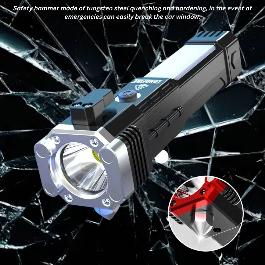 Portable Rechargeable Torch with Powerbank