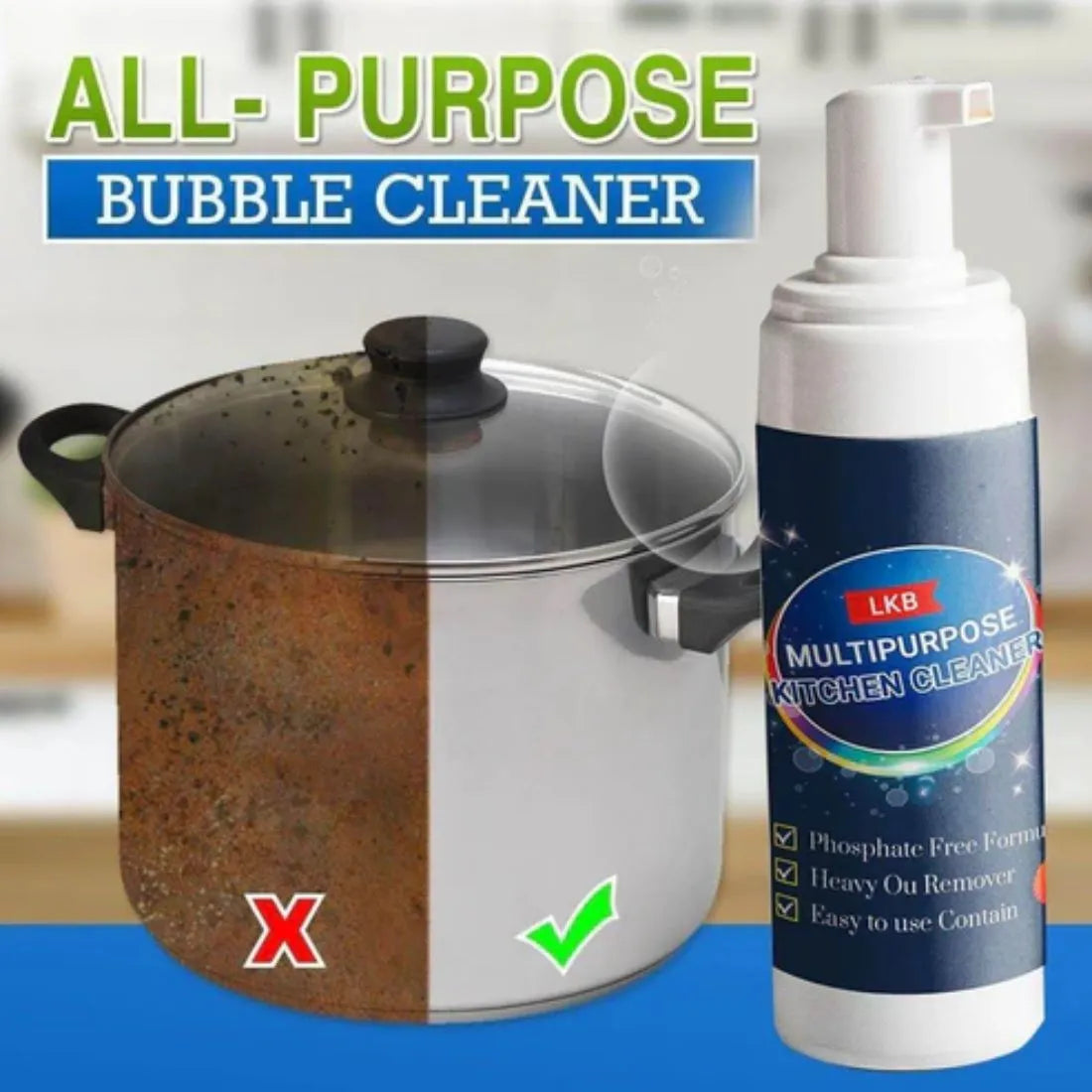 EasyOff Kitchen Bubble Cleaner - Fast Action Grease & Grime Remover