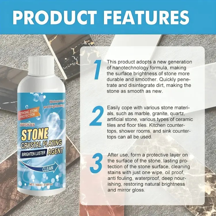 Crystal Stone & Marble Cleaner – Shine Restorer