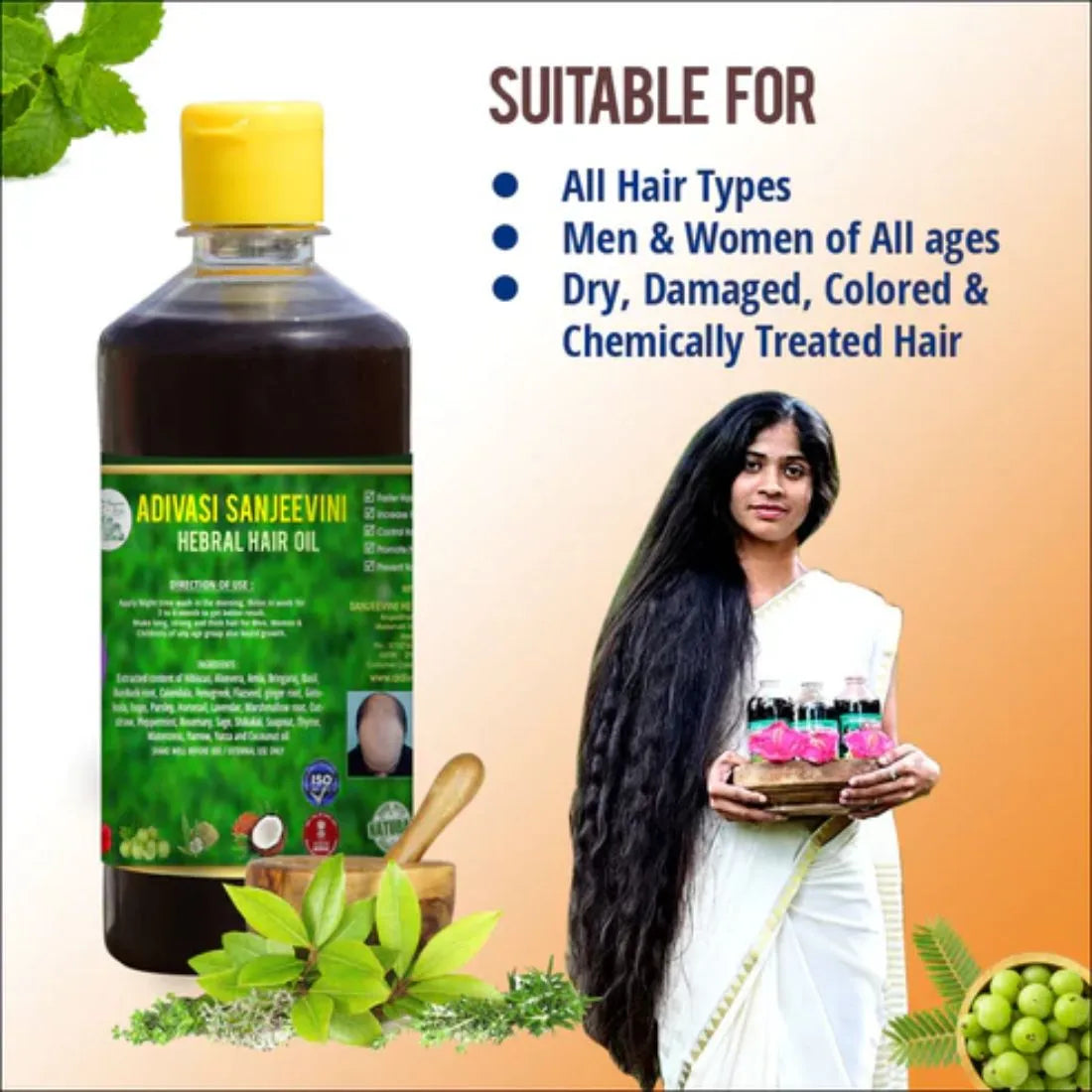 Discover Natural Hair Growth with Adivasi Jeevasanjivani Herbal Hair Oil