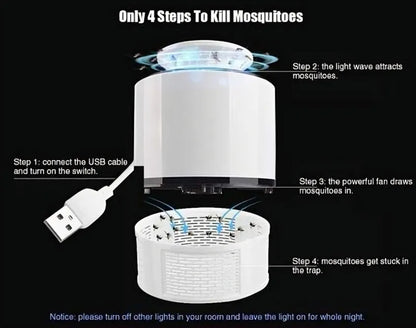 Electronic LED Mosquito Trap | USB-Powered Mosquito Killer Lamp for Home