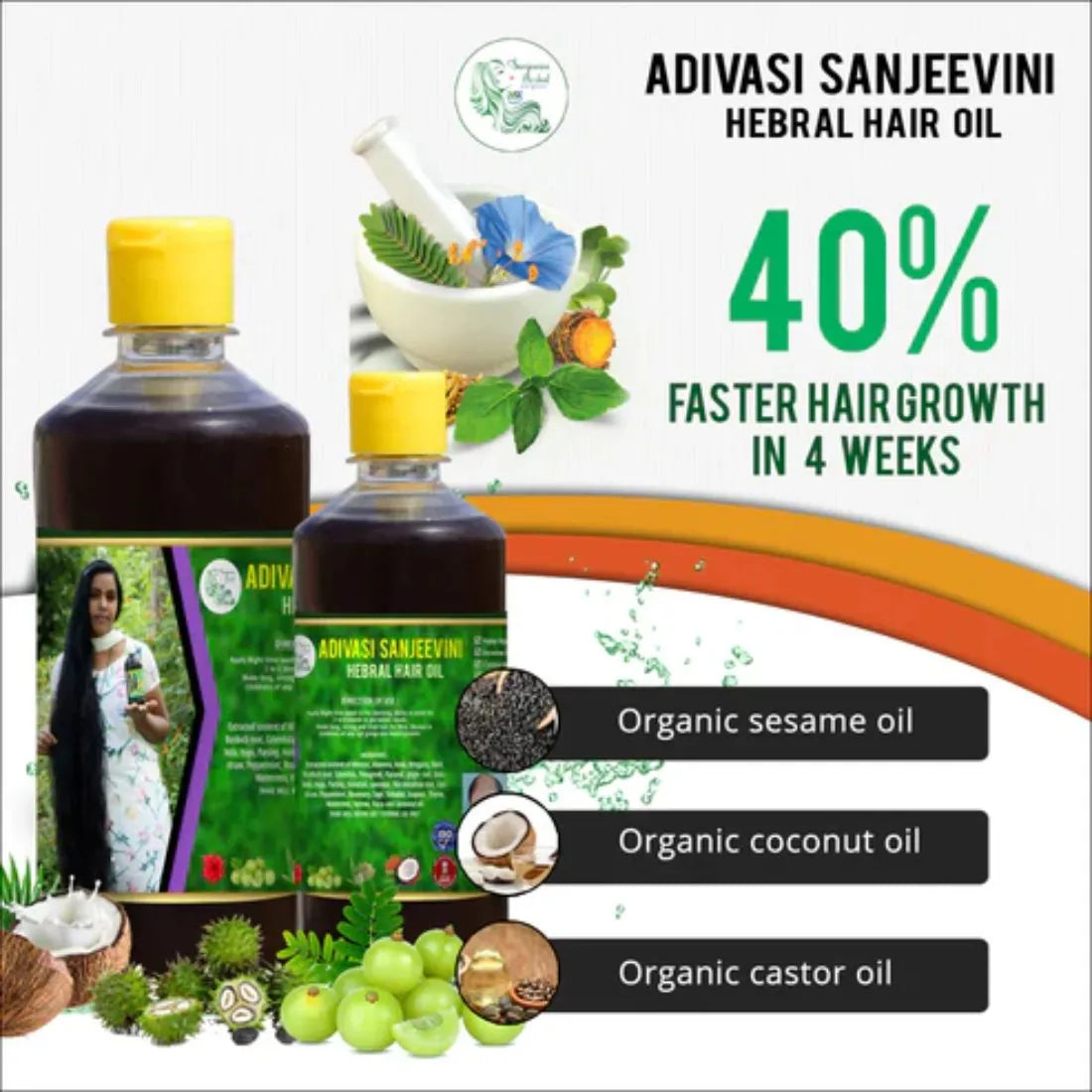 Discover Natural Hair Growth with Adivasi Jeevasanjivani Herbal Hair Oil