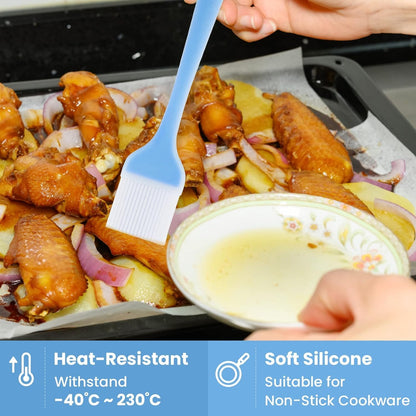Multipurpose Silicone Basting & Pastry Brush for Baking & Cooking