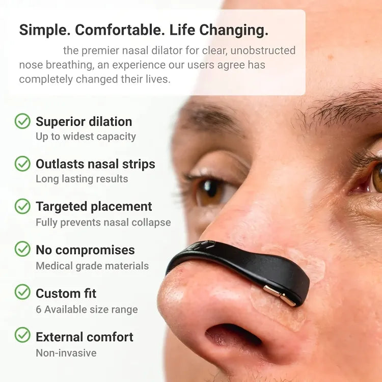 Magnetic Nasal Strips | Anti-Snoring Nose Clip | Skin-Safe Nasal Dilators | Boost Oxygen Intake