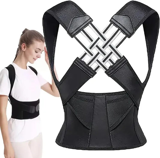 Adjustable Back Posture Corrector Back Support Belt | Back Pain Back Straight And Shoulder Support Belt