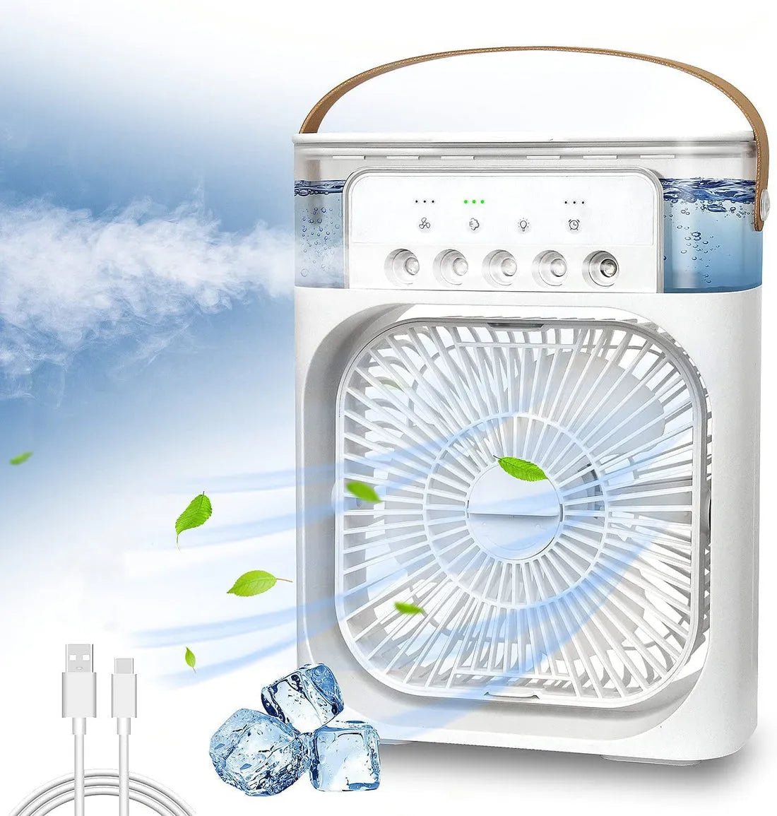 Portable 3-in-1 Air Conditioner Fan & Cooler – Instant Cooling for Home & Office