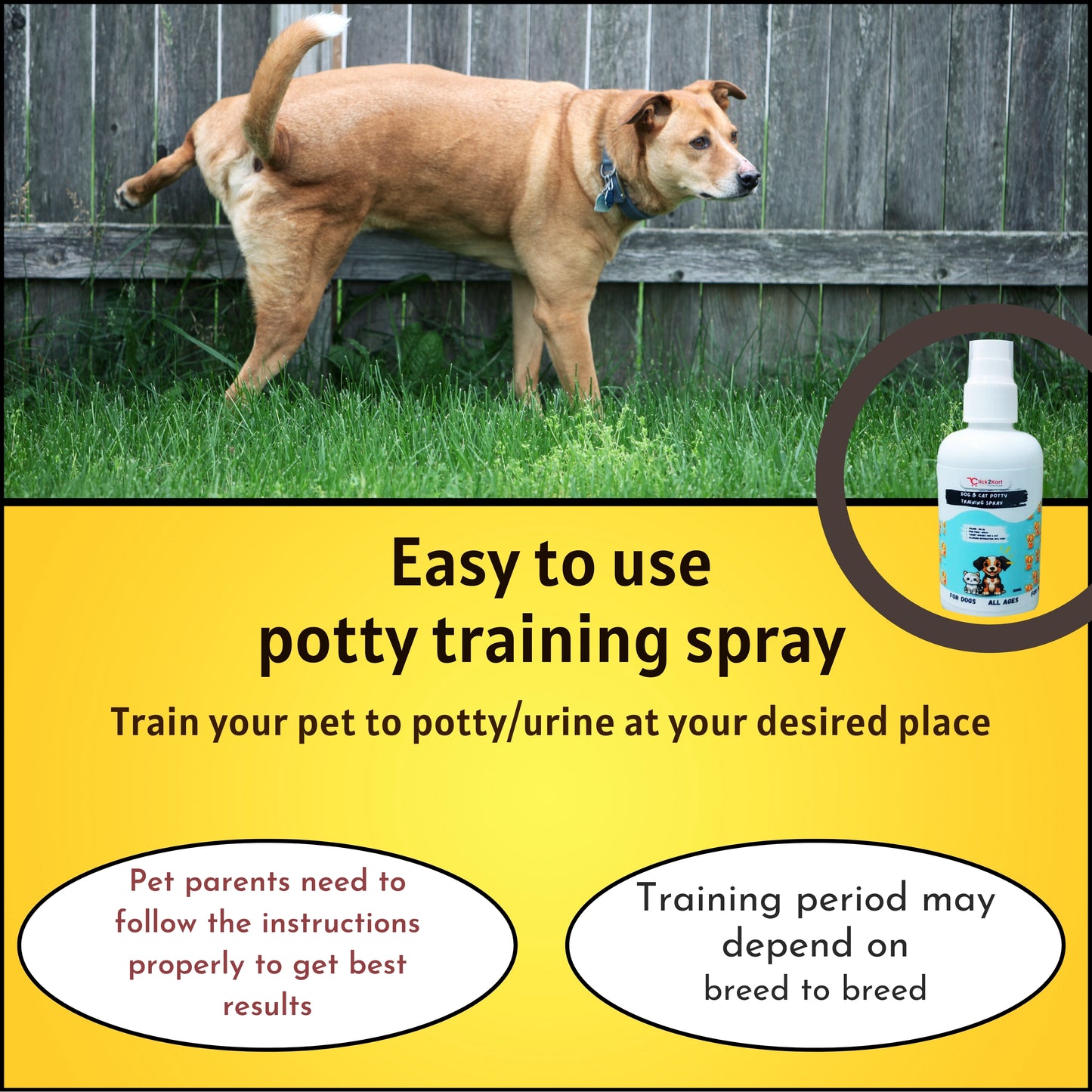 Natural Potty Training Spray for Dogs & Cats